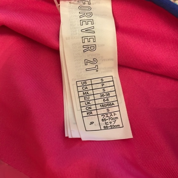 FOREVER 21 hot pink string ties med coverage bikini bottom in women’s size small - Picture 6 of 8